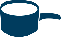 A blue fry pan icon